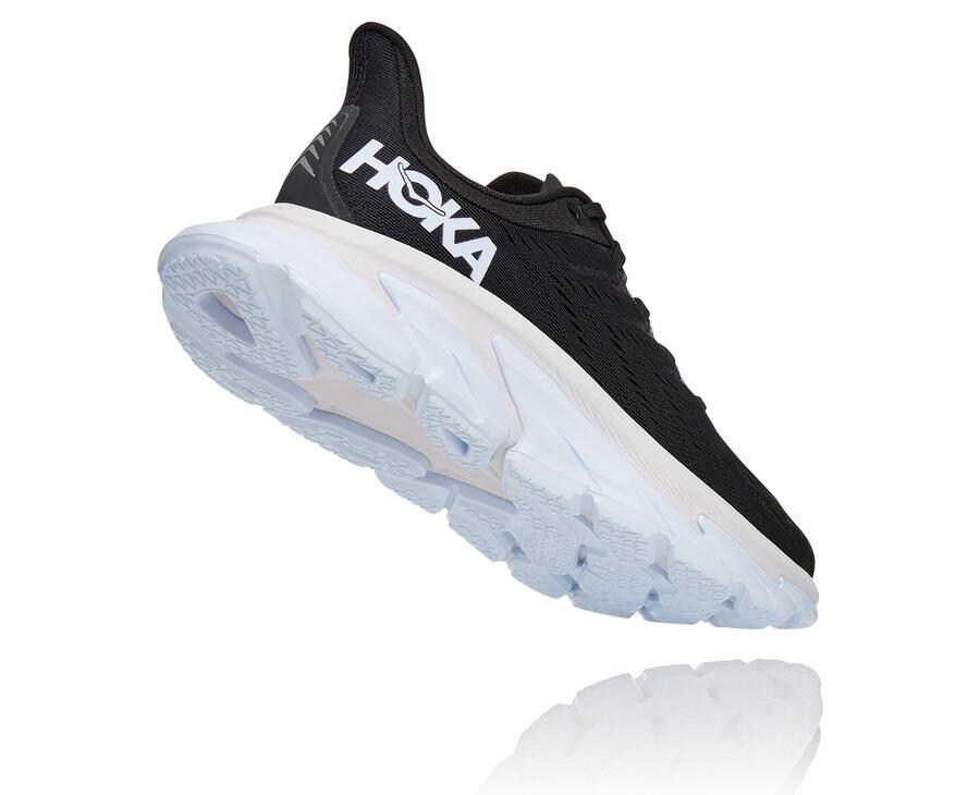 Running Shoes Mens - Hoka One One Clifton Edge - Black/White - NYWTBMJ-51